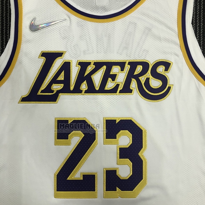Maglia
 LeBron James NO 23 Los Angeles Lakers Association Autentico
 Bianco
